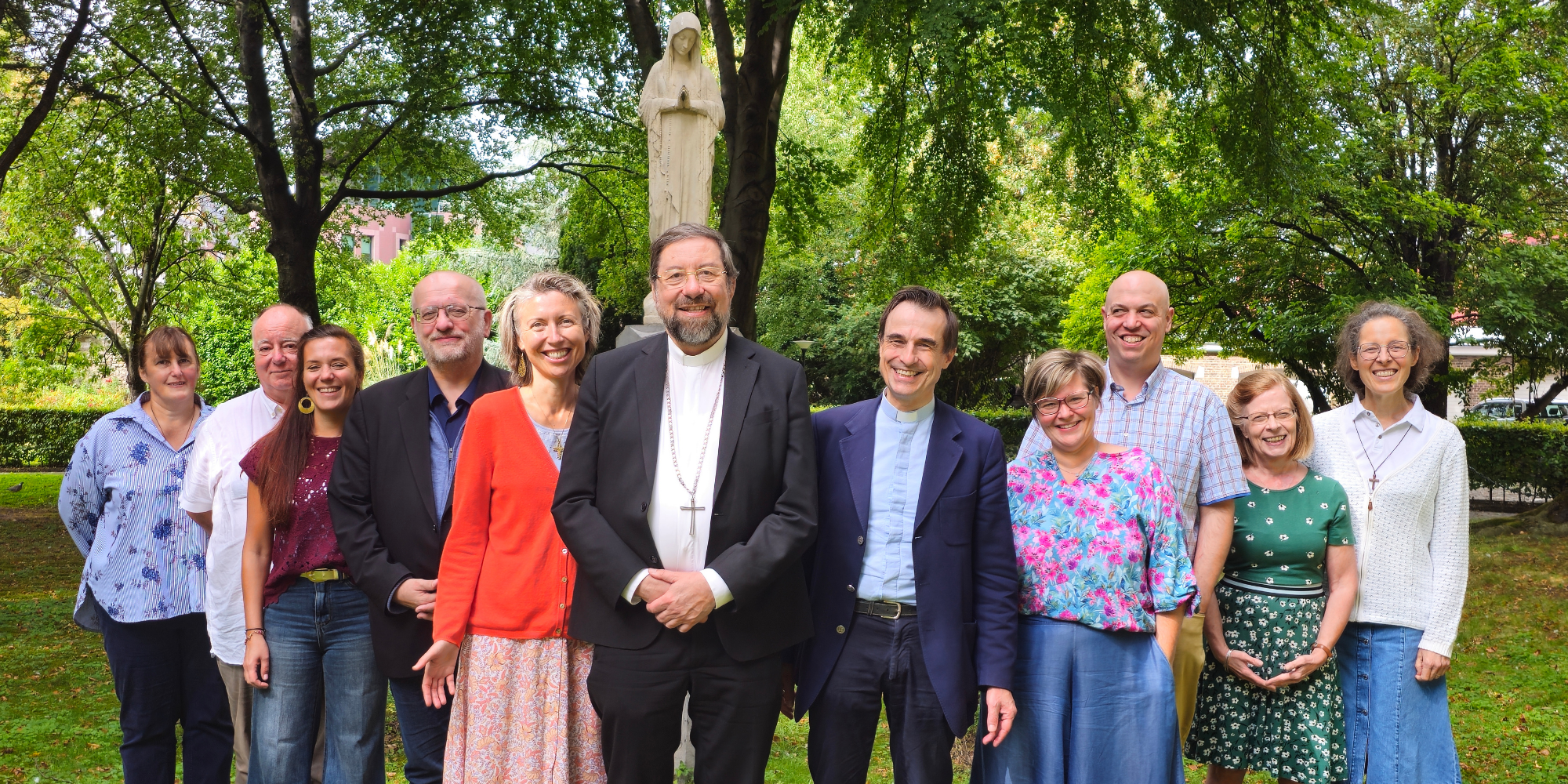 Les membres du conseil épiscopal du Diocèse de Liège réunis à l'évêché