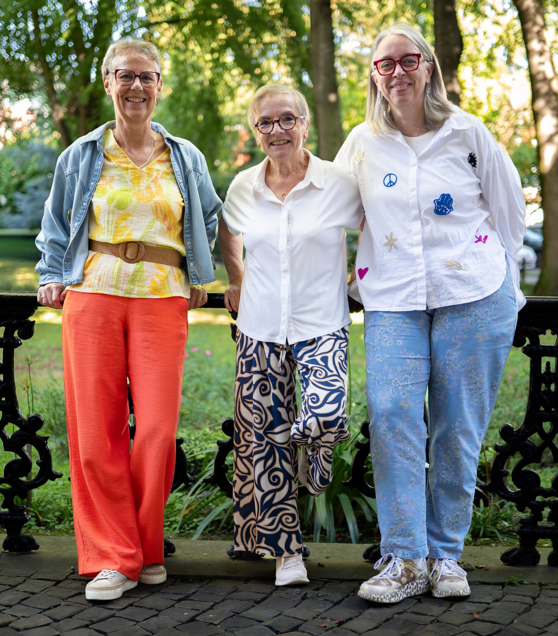Anne Van Linthout avec ses collègues Bénédicte Florent et Isabelle Rahier