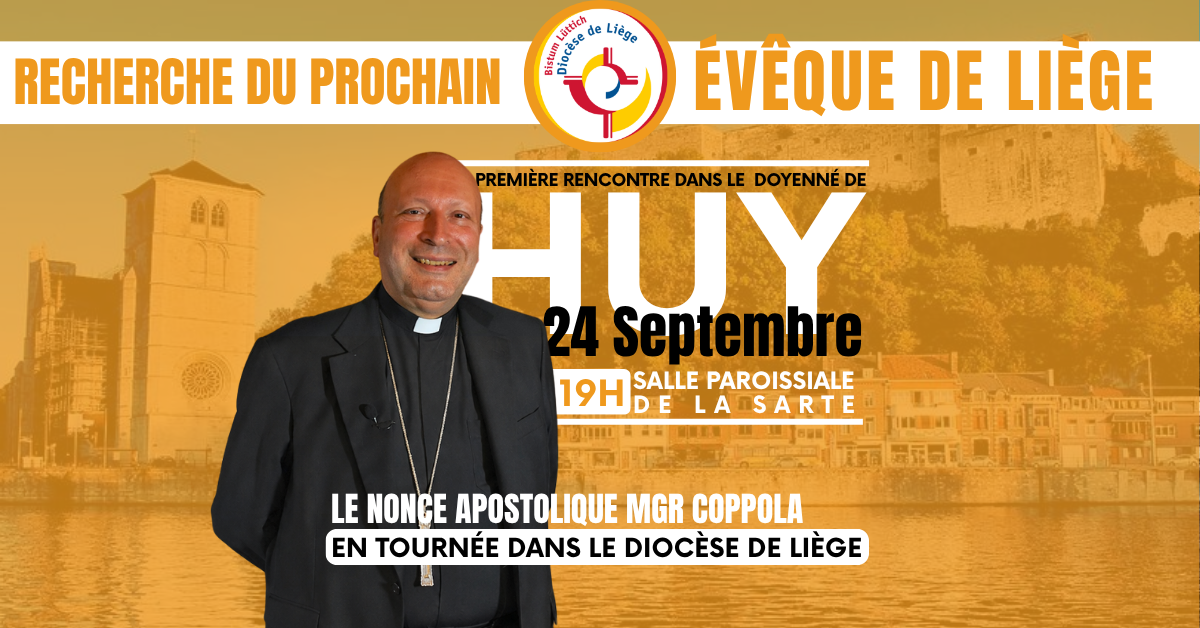 Visuel de la rencontre du nonce apostolique avec le doyenné de Huy, le jeudi 24 septembre 2026